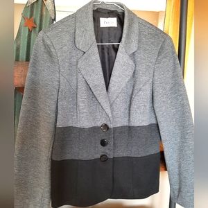 PRECIS PETITE Grey black colour block blazer size 12P